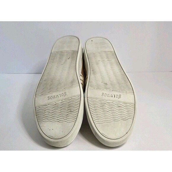 Soludos Classic Lace Up Sneaker Women's Sz 10 - Preowned - Brown & White Stripes - Picture 7 of 7